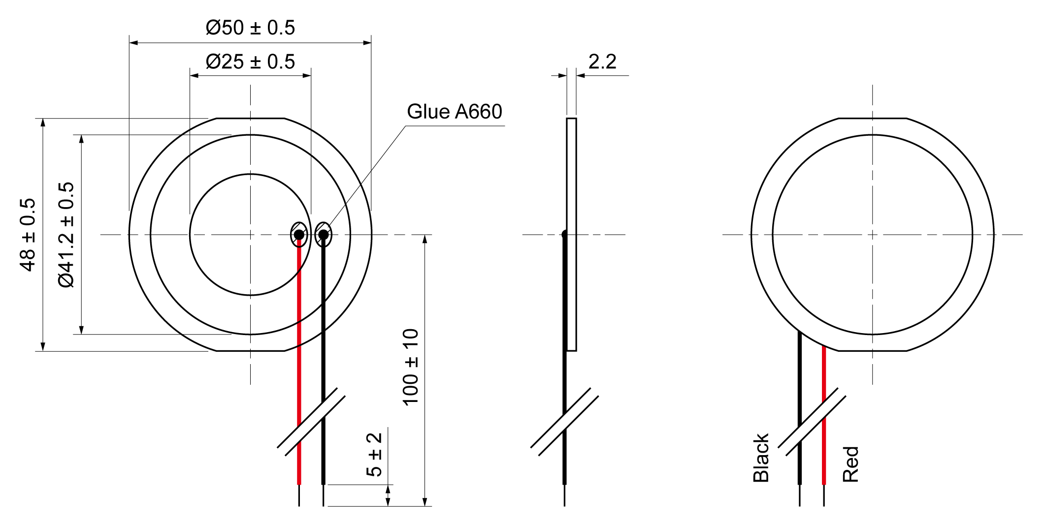 XPT50R-12A65-W Mechanical Drawing